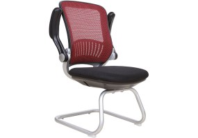 Cadeira-fixa-diretor-BLM900 F-Vermelha-Preta-Base-Cinza1